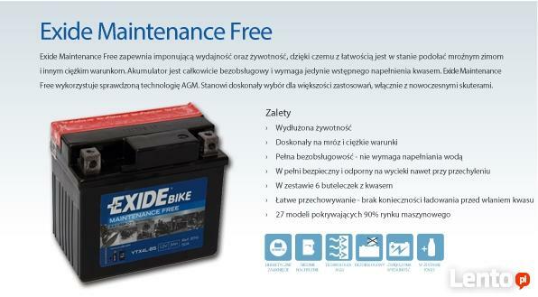 AKUMULATOR EXIDE 12V 3Ah 40A YTX4L-BS KATOWICE