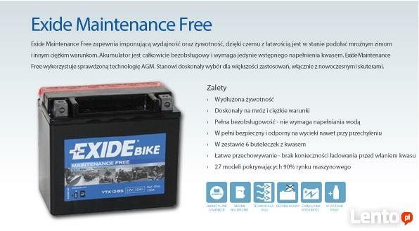 AKUMULATOR EXIDE 12V 10Ah 150A ETX12-BS KATOWICE