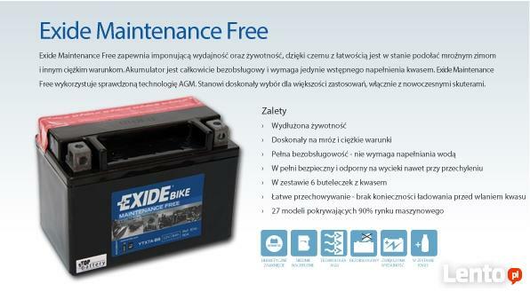 AKUMULATOR EXIDE 12V 6Ah 90A ETX7A-BS KATOWICE