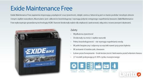 AKUMULATOR EXIDE 12V 12Ah 200A YTX14-BS KATOWICE