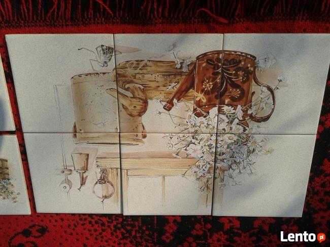 Zabytkowy motyw na płytkach ceramicznych.