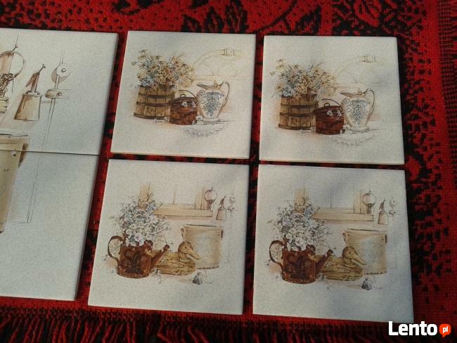 Zabytkowy motyw na płytkach ceramicznych.
