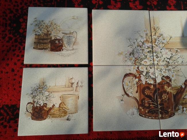 Zabytkowy motyw na płytkach ceramicznych.