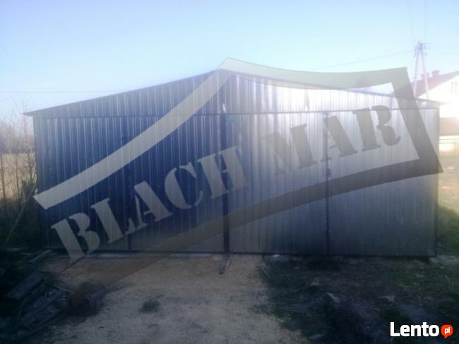 Garaż blaszany garaże blaszan 6x6 dwuspad producent BLACHMAR