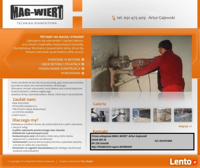 Wiercenie otworów w betonie technika diamentowa Łódź,Płock