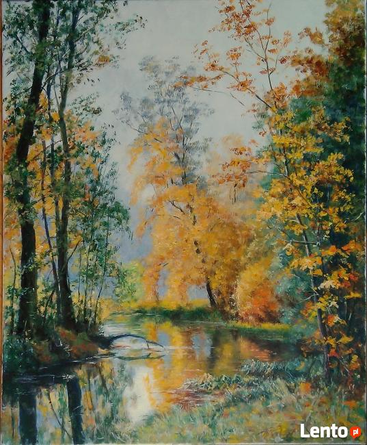 obraz olejny jesienny las