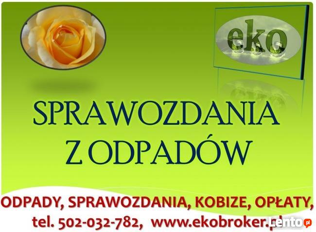 Kobize, opłaty środowiskowe, sprawozdanie z odpadów, cena,