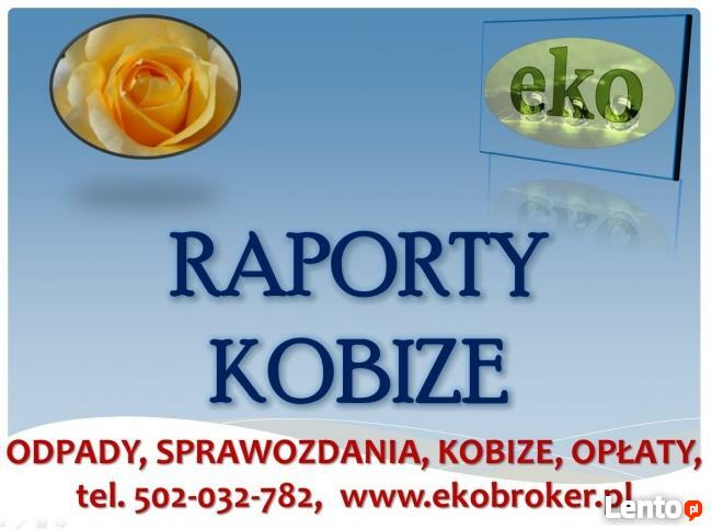Kobize, opłaty środowiskowe, sprawozdanie z odpadów, cena,