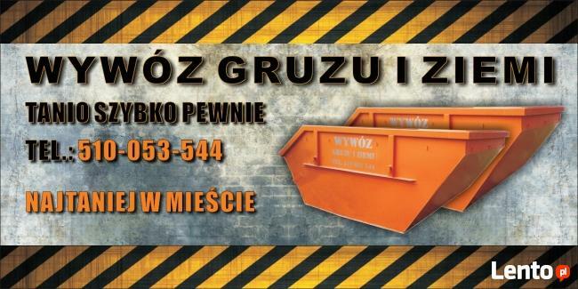 WYWÓZ GRUZU ZIEMI KONTENERY