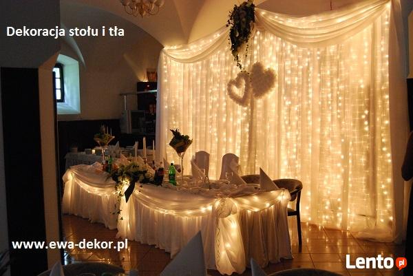 dekoracja sali weselnej