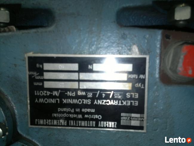 elektryczny siłownik liniowy ELS 25/4/25 wg PN /M-42011