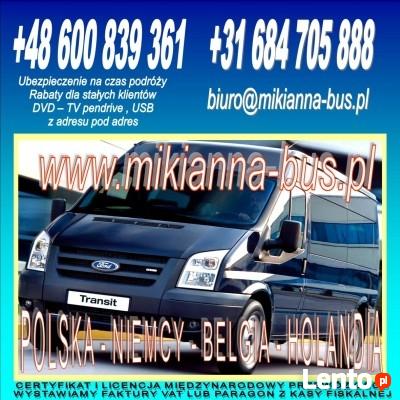 Busy do Holandii, Busy do Niemiec, Wielkopolska, Kalisz,