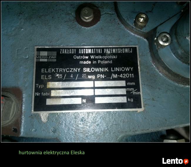 elektryczny siłownik liniowy ELS 25/4/25 wg PN /M-42011