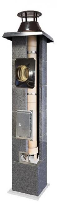 Komin do gazu Turbo dymowy fi 120(z zamkniętą komorą spalan)