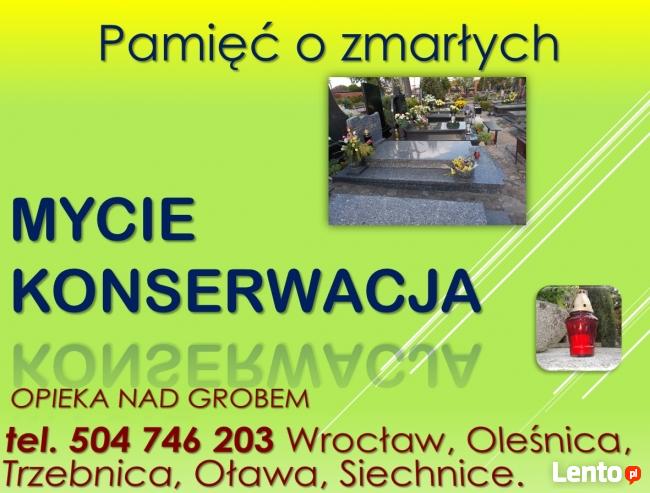 Tel 504-746-203. Poprawienie nagrobka. Montaż krzyży, tablic