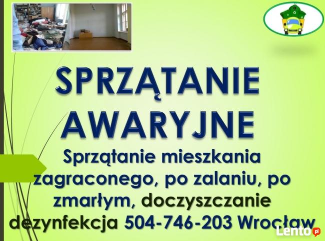 Sprzątanie po zalaniu, awarii, tel 504-746-203, cena,Wrocław
