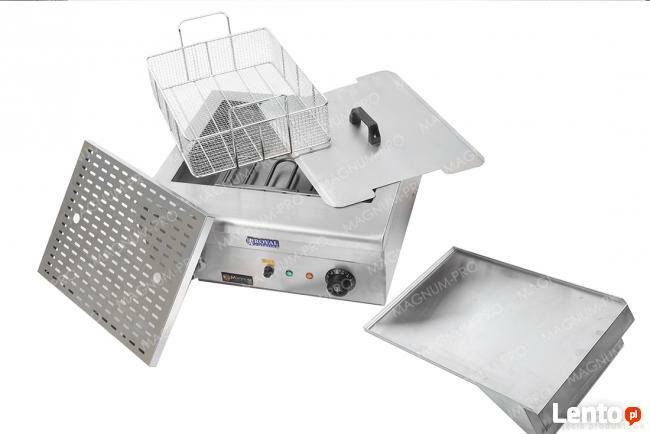 Smażalnik 18L, patelnia do pączków duży kosz 38x29 cm