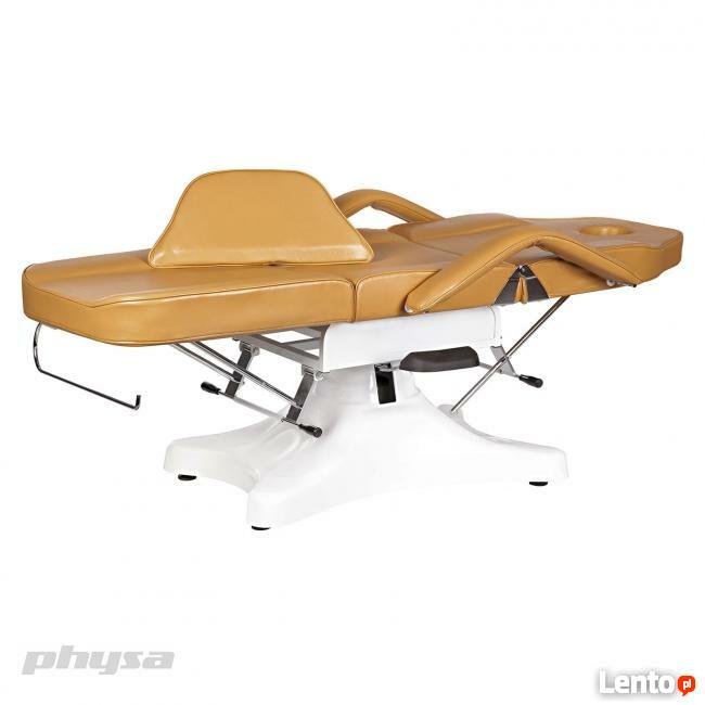 Fotel kosmetyczny łóżko do masażu wytrzymałe beżowe
