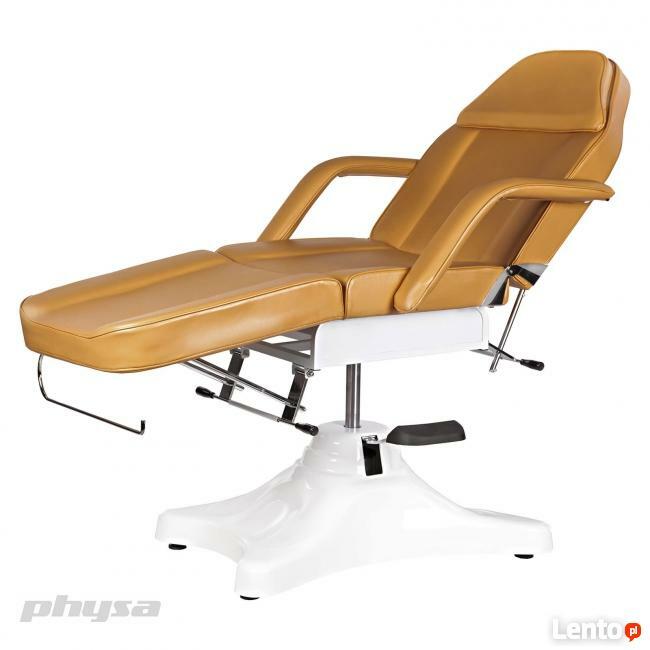 Fotel kosmetyczny łóżko do masażu wytrzymałe beżowe
