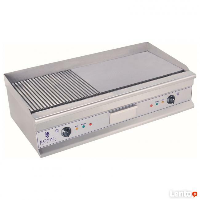 Elektryczna płyta grillowa 100cm ryflowana gładka