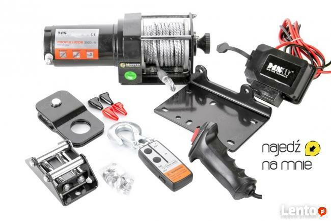 Wyciągarka samochodowa uciąg 1587 kg linowa offroad