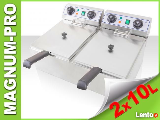 Podwójna frytkownica 2x10 litrów frytownica timer