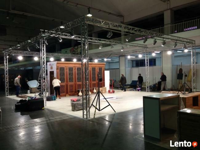 Oświetlenie stoisk targowych - kratownice aluminiowe targowe