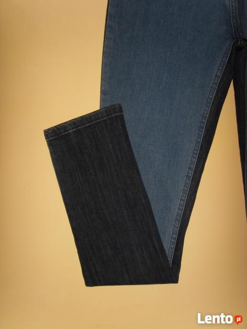 SPODNIE, JEANSY, RURKI, DWUKOLOROWE, DAMSKIE =WROCŁAW=