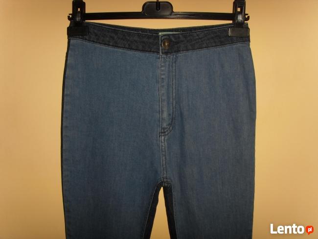 SPODNIE, JEANSY, RURKI, DWUKOLOROWE, DAMSKIE =WROCŁAW=