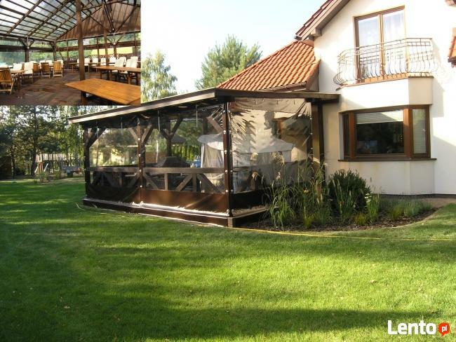 Zadaszenie na taras altanę Warszawa, plandeka kotara roleta