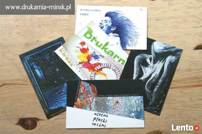 Pocztówki reklamy drukarnia Mińsk Mazowiecki