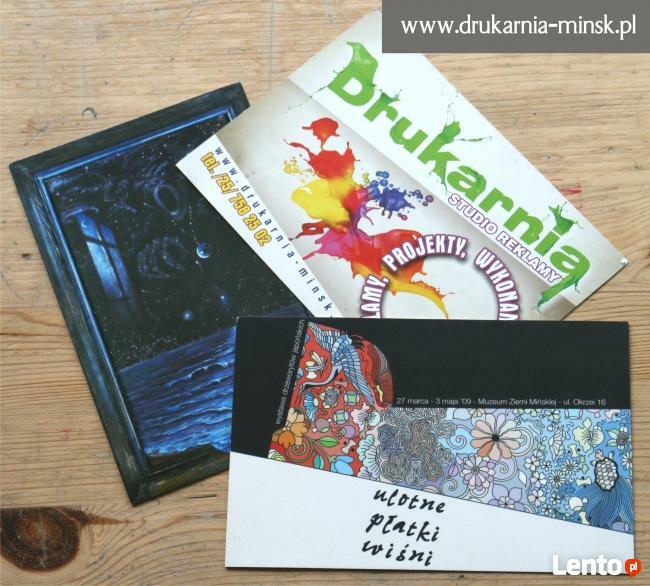 Pocztówki reklamy drukarnia Mińsk Mazowiecki