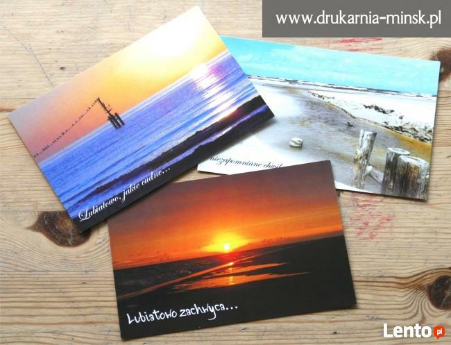 Pocztówki reklamy drukarnia Mińsk Mazowiecki