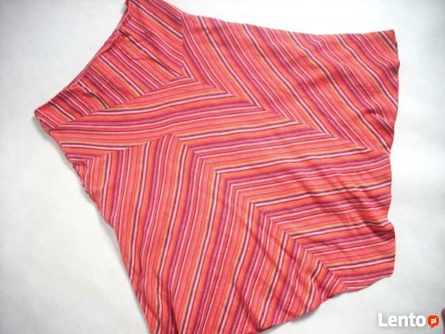 TU Lniana spódnica Len Paski j Nowa 40 42