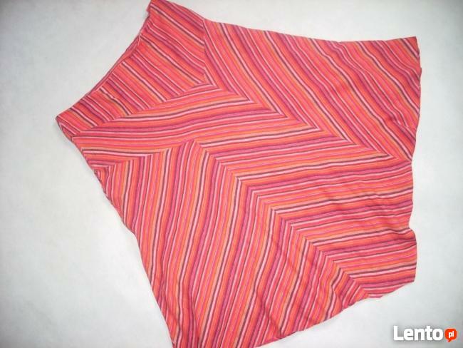 TU Lniana spódnica Len Paski j Nowa 40 42