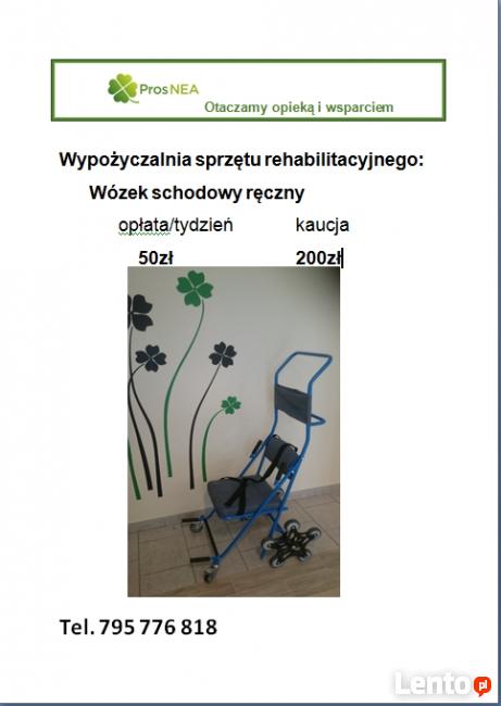 Wózek schodowy ręczny, wynajem