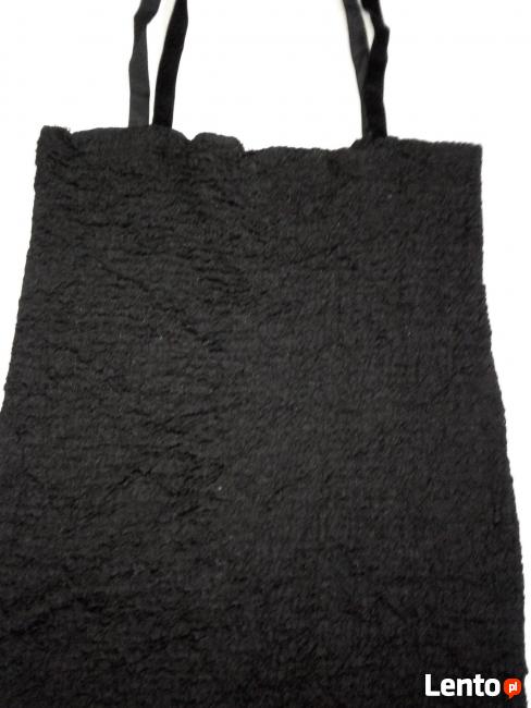 Czarna Sukienka Tuba Gnieciona HIT 38 M Ołówkowa