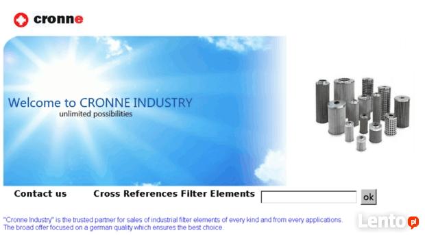 Filtry przemysłowe CRONNE - polskie wkłady filtracyjne