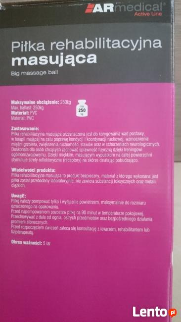 Piłka rehab. masująca śr.65 zielona + pompka Armedical
