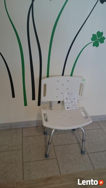 Krzesło prysznicowe z oparciem aluminiowe białe AR-203 ARmed