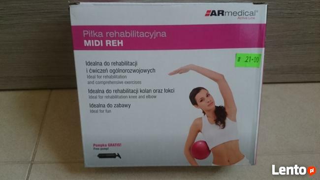 Piłka rehabilitacyjna MIDI REH 25cm PRL-25 + Pompka