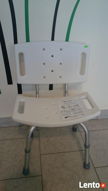 Krzesło prysznicowe z oparciem aluminiowe białe AR-203 ARmed