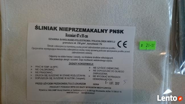 Śliniak 47x55 nieprzemakalny PNSK Halcamp