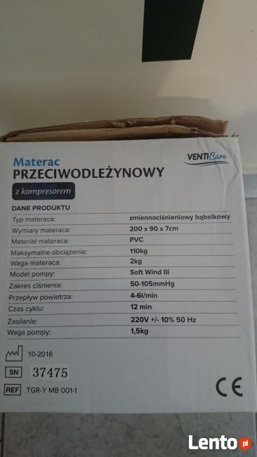 MATERAC przeciwodleżynowy zmiennociśnieniowy bąbelkowy z pom