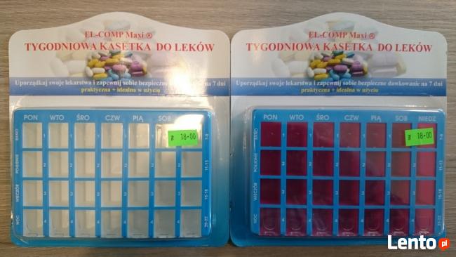 Tygodniowa kasetka do dawkowania leków doustnych