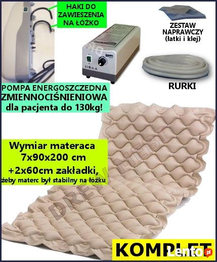 MATERAC przeciwodleżynowy zmiennociśnieniowy bąbelkowy z pom