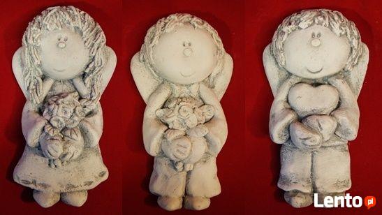 amorki aniołki gipsowe anielice anioł