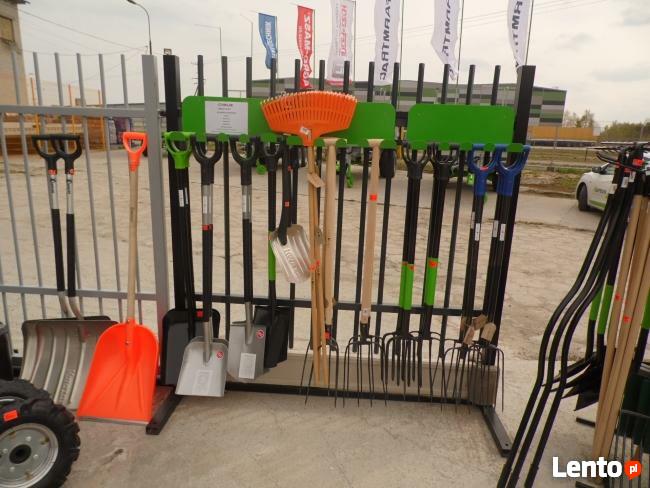 Wieszak stalowy na łopaty, grabie do garażu na działkę.