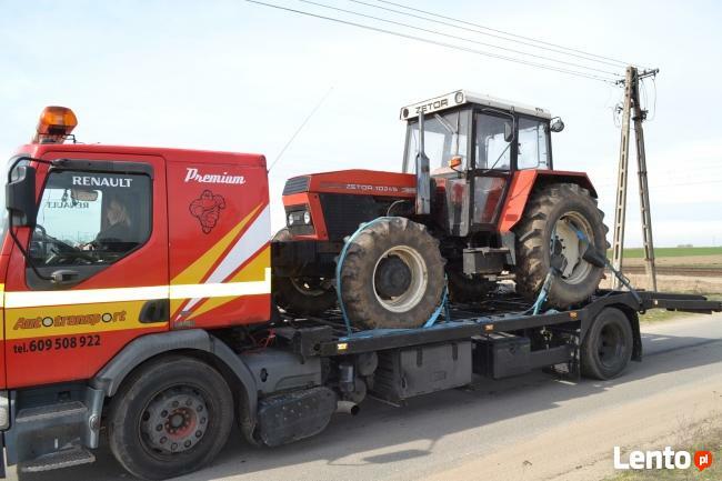 Transport maszyn budowlanych, rolniczych.