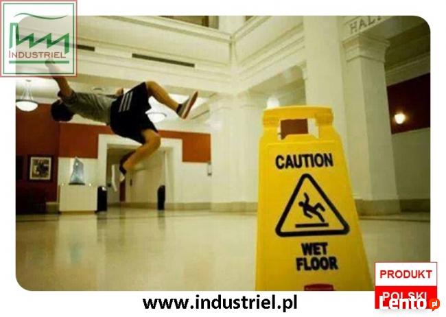 Tablica potykacz Uwaga śliska podłoga Caution wet floor